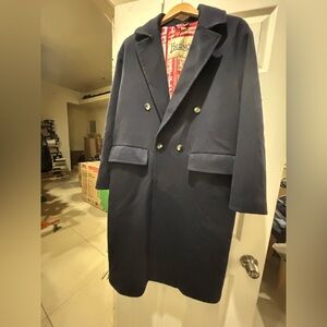 Herno Navy Blue Trench Coat for Men